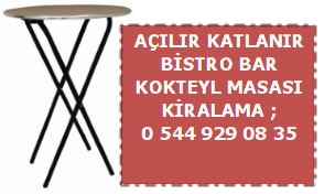 Antalya alr katlanr bar bistro masas kiralama
